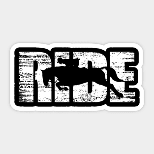 Distressed Look Horse Riding Gift For Riders Sticker